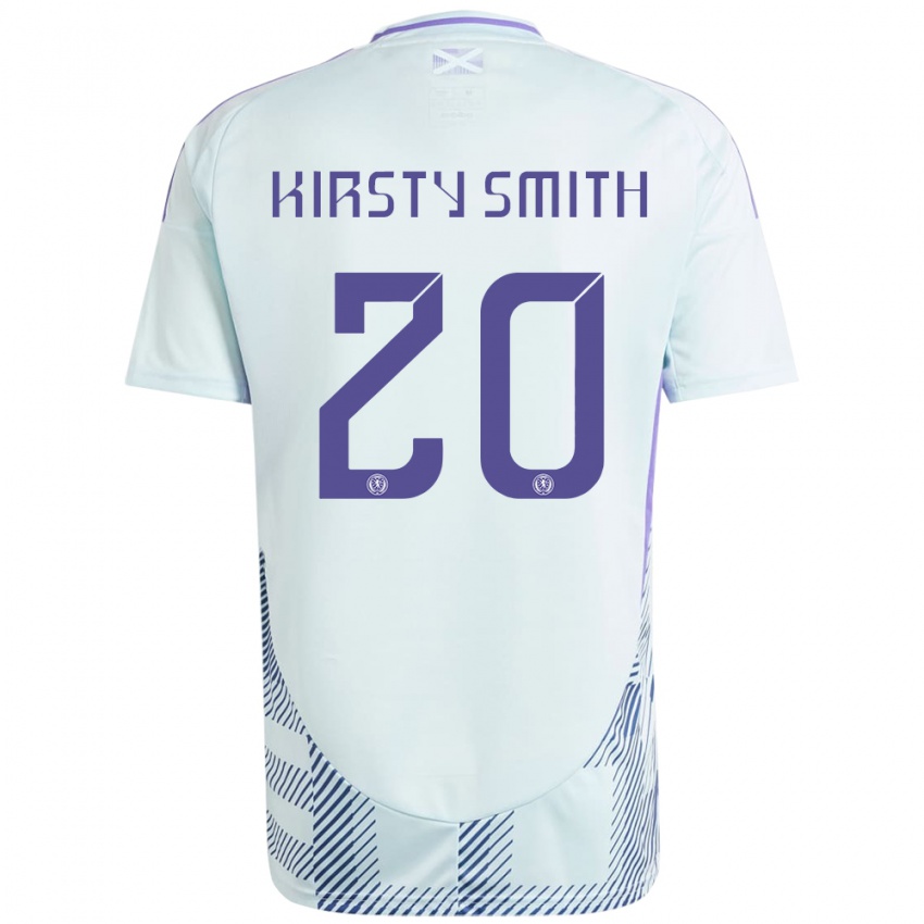 Criança Camisola Escócia Kirsty Smith #20 Azul Menta Claro Alternativa 24-26 Camisa Brasil