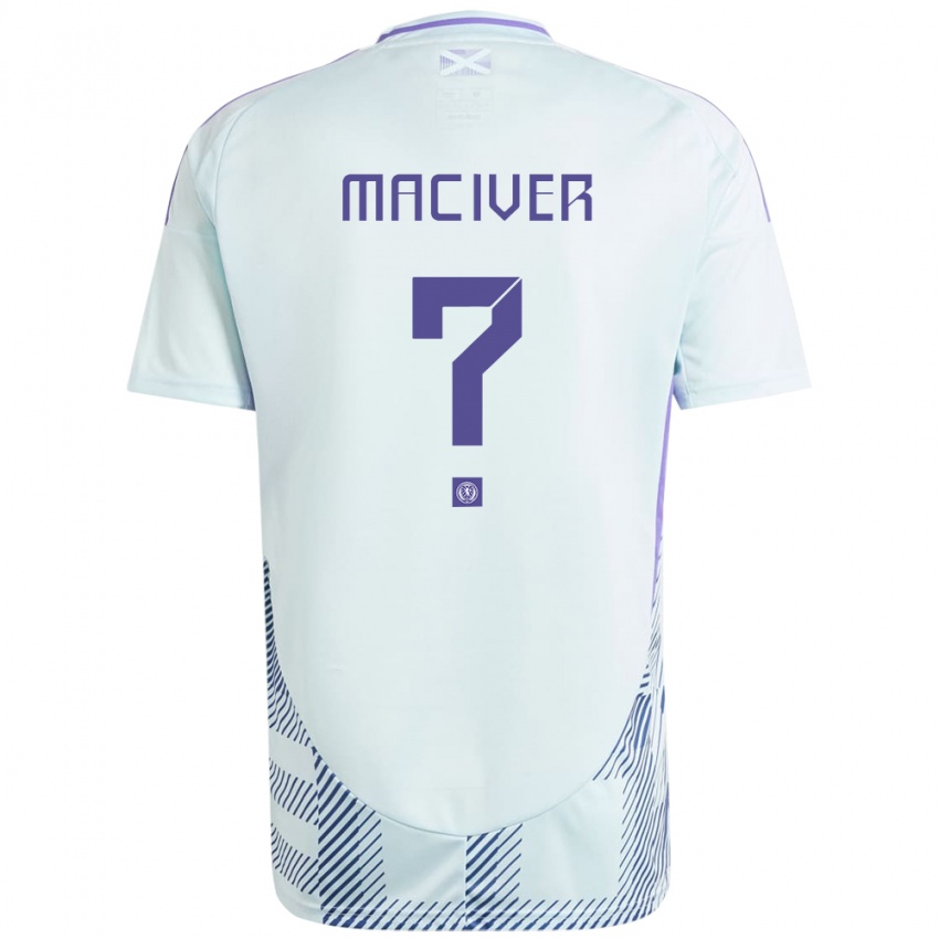 Criança Camisola Escócia Sandy Maciver #0 Azul Menta Claro Alternativa 24-26 Camisa Brasil