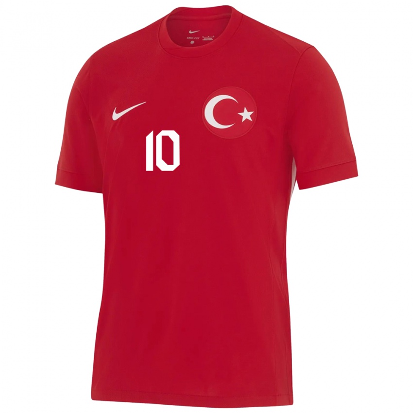 Criança Camisola Turquia Ebru Topçu #10 Vermelho Alternativa 24-26 Camisa Brasil