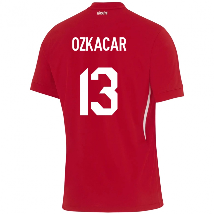 Criança Camisola Turquia Cenk Özkacar #13 Vermelho Alternativa 24-26 Camisa Brasil