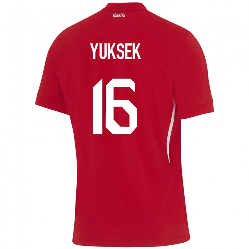 Criança Camisola Turquia İsmail Yüksek #16 Vermelho Alternativa 24-26 Camisa Brasil