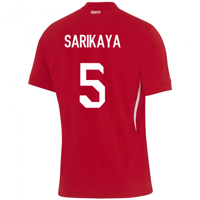 Criança Camisola Turquia Efe Sarıkaya #5 Vermelho Alternativa 24-26 Camisa Brasil