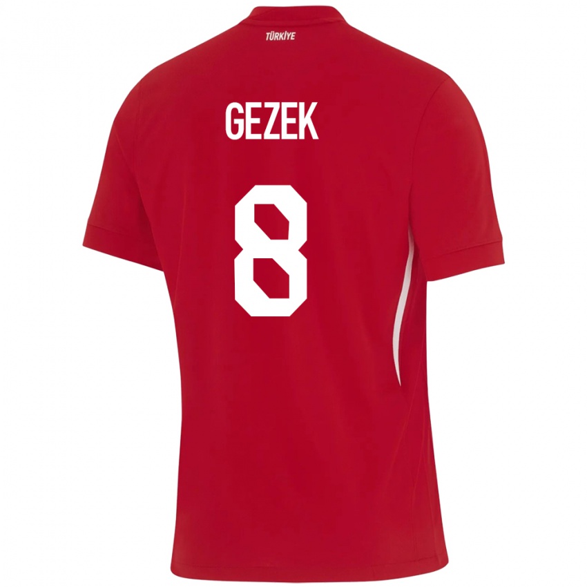 Criança Camisola Turquia Baran Gezek #8 Vermelho Alternativa 24-26 Camisa Brasil