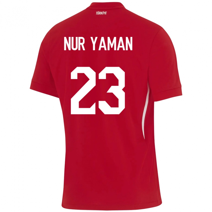 Criança Camisola Turquia Gamze Nur Yaman #23 Vermelho Alternativa 24-26 Camisa Brasil