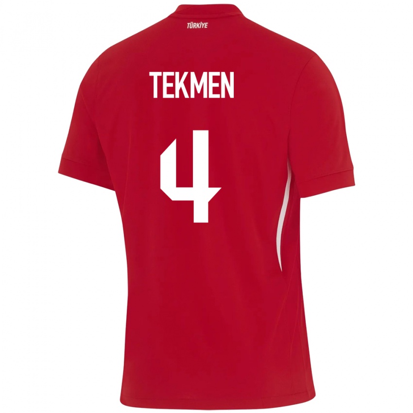 Criança Camisola Turquia Ece Tekmen #4 Vermelho Alternativa 24-26 Camisa Brasil