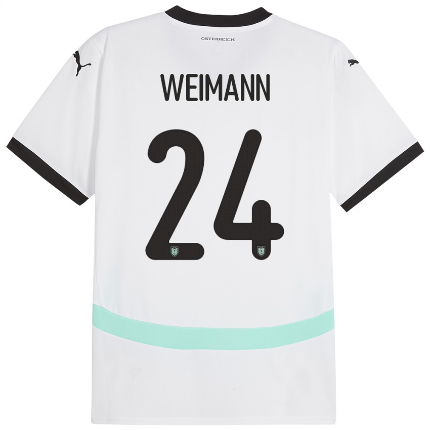 Criança Camisola Áustria Andreas Weimann #24 Branco Alternativa 24-26 Camisa Brasil