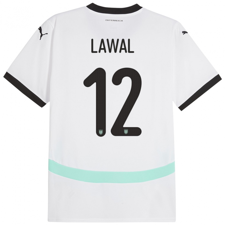 Criança Camisola Áustria Tobias Lawal #12 Branco Alternativa 24-26 Camisa Brasil