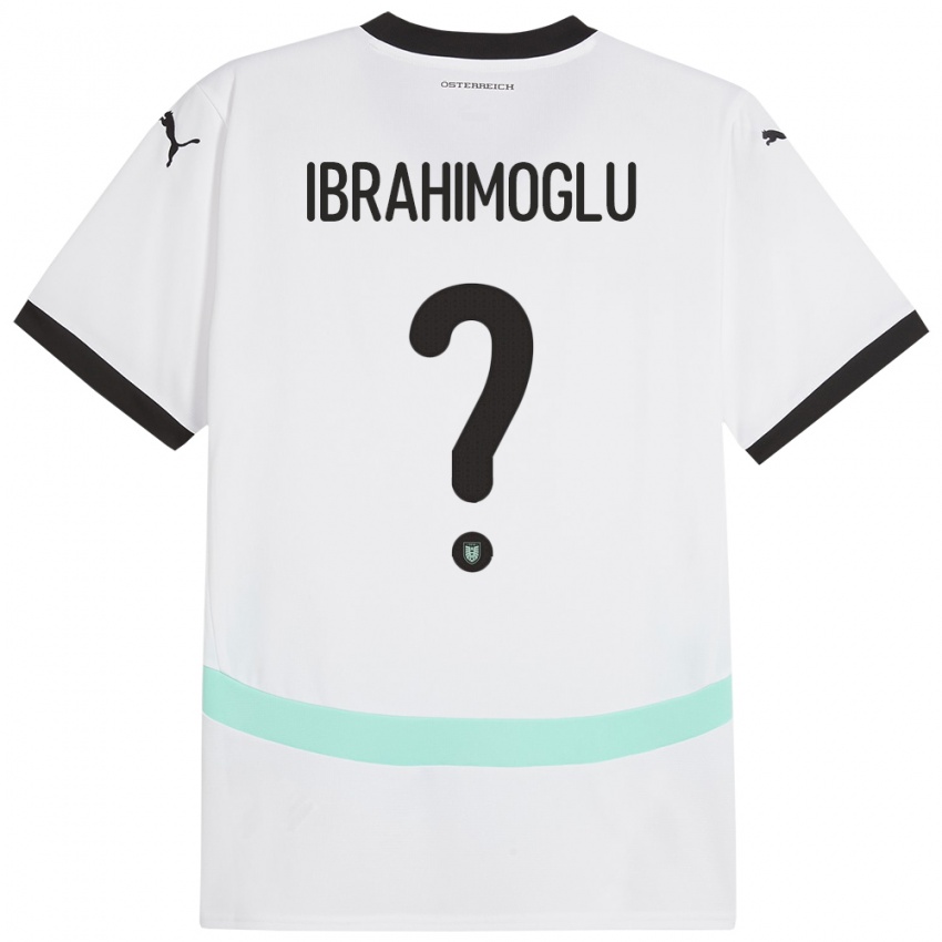 Criança Camisola Áustria Mücahit Ibrahimoglu #0 Branco Alternativa 24-26 Camisa Brasil