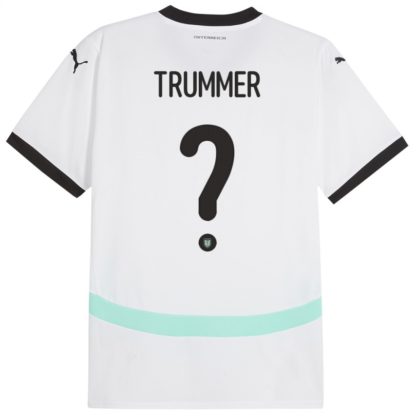 Criança Camisola Áustria Tim Trummer #0 Branco Alternativa 24-26 Camisa Brasil