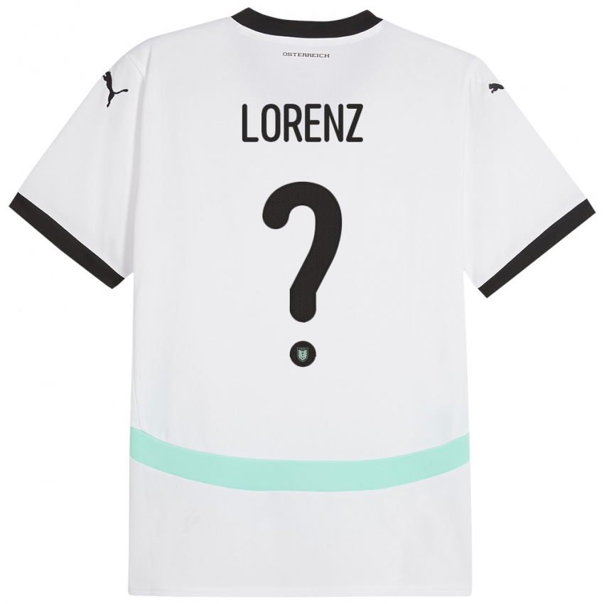 Criança Camisola Áustria Elias Lorenz #0 Branco Alternativa 24-26 Camisa Brasil