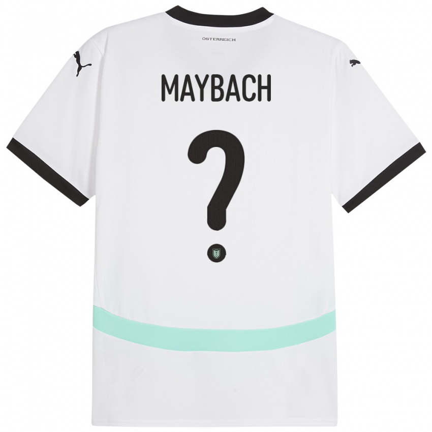 Criança Camisola Áustria Philipp Maybach #0 Branco Alternativa 24-26 Camisa Brasil