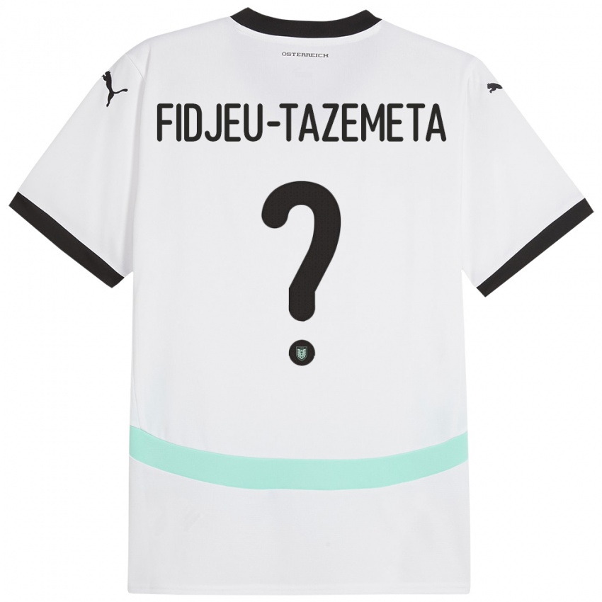 Criança Camisola Áustria Thierry Fidjeu-Tazemeta #0 Branco Alternativa 24-26 Camisa Brasil