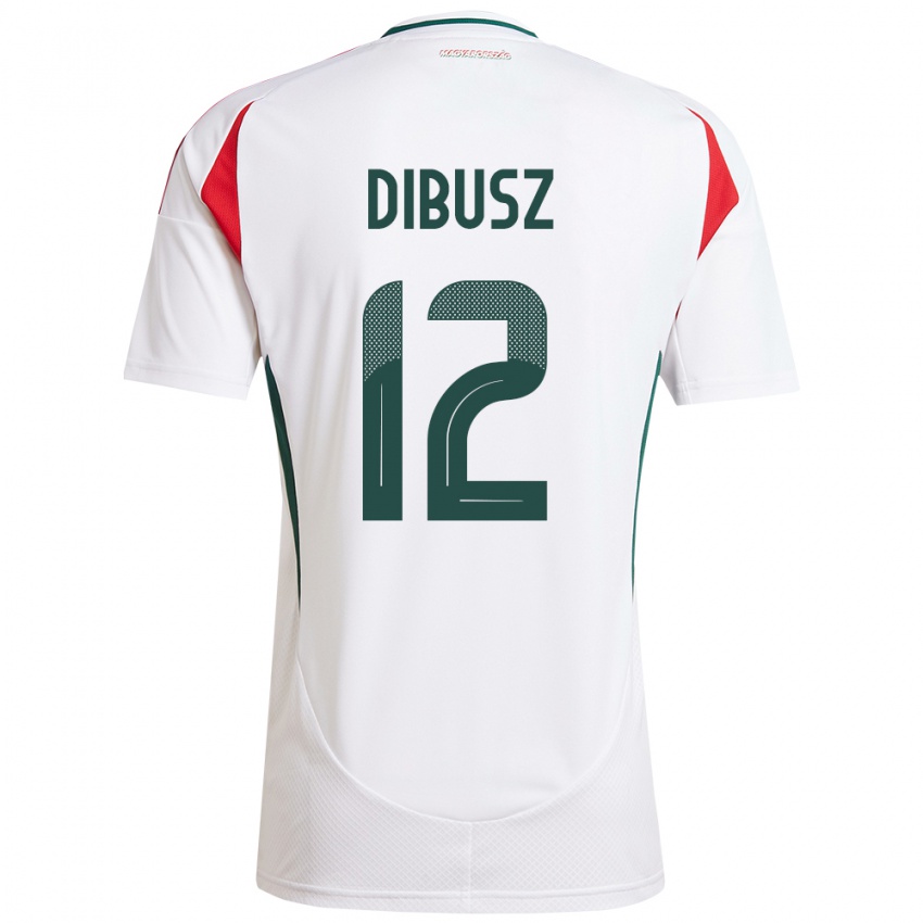 Criança Camisola Hungria Dénes Dibusz #12 Branco Alternativa 24-26 Camisa Brasil