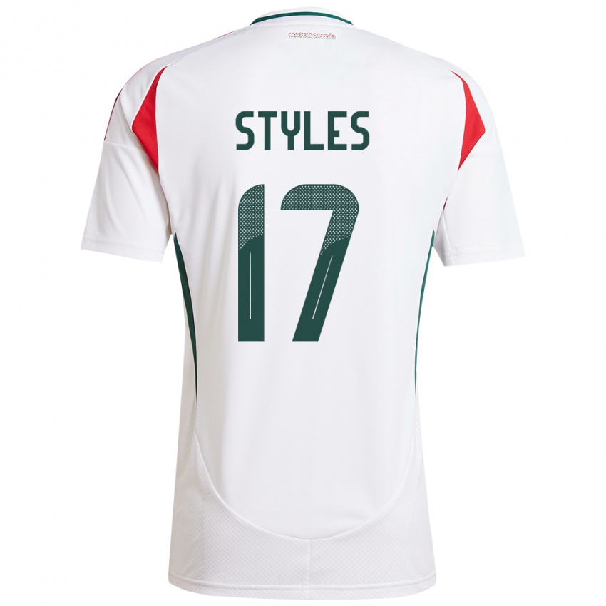 Criança Camisola Hungria Callum Styles #17 Branco Alternativa 24-26 Camisa Brasil