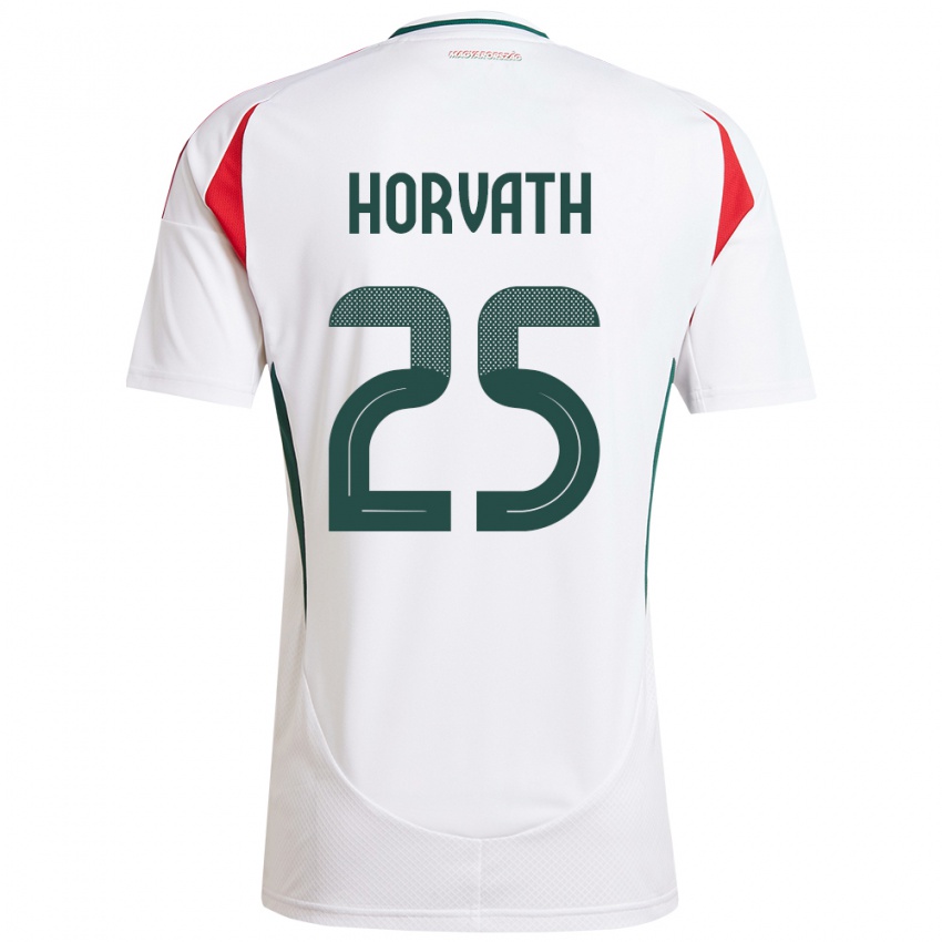 Criança Camisola Hungria Krisztofer Horváth #25 Branco Alternativa 24-26 Camisa Brasil