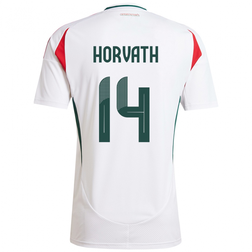 Criança Camisola Hungria Artúr Horváth #14 Branco Alternativa 24-26 Camisa Brasil