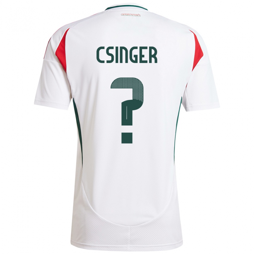 Criança Camisola Hungria Márk Csinger #0 Branco Alternativa 24-26 Camisa Brasil