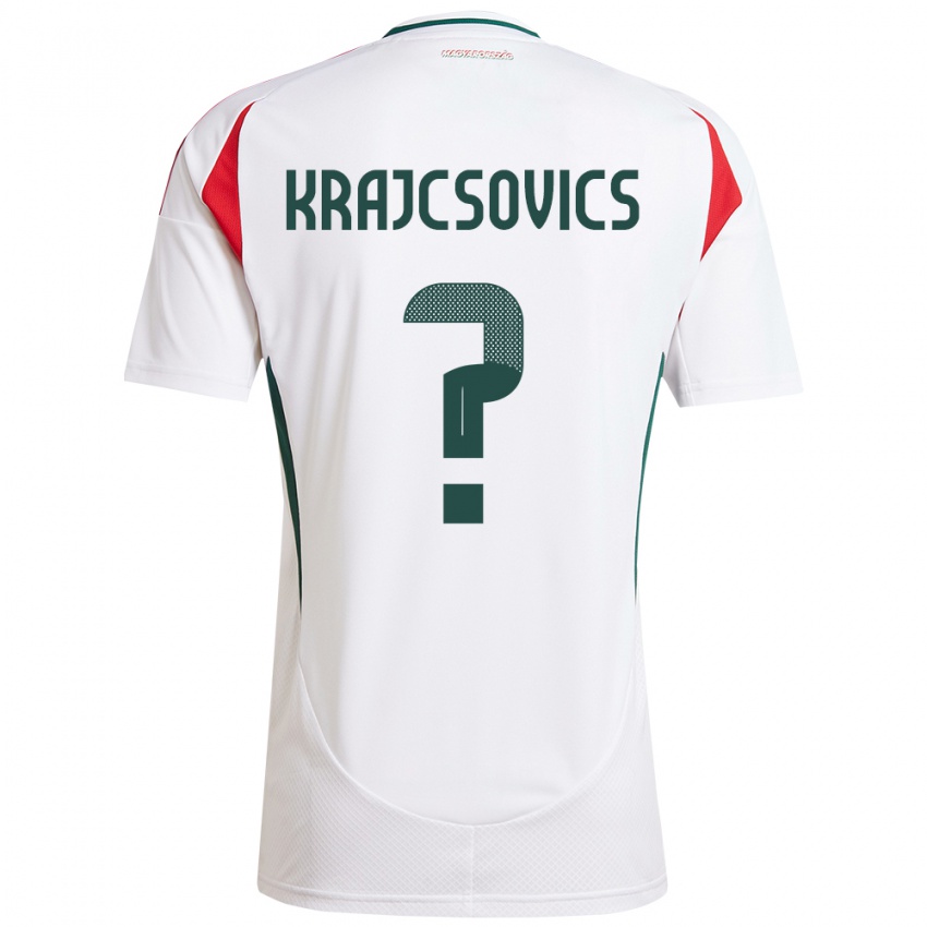 Criança Camisola Hungria Ábel Krajcsovics #0 Branco Alternativa 24-26 Camisa Brasil