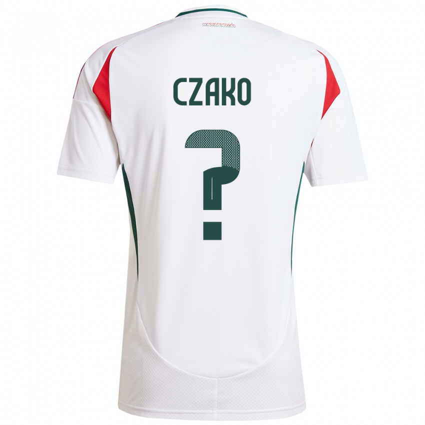 Criança Camisola Hungria Milán Czakó #0 Branco Alternativa 24-26 Camisa Brasil