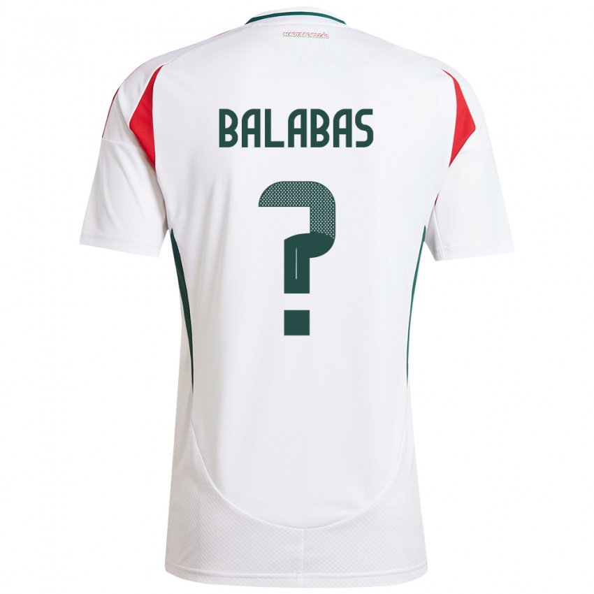 Criança Camisola Hungria Bence Balabás #0 Branco Alternativa 24-26 Camisa Brasil