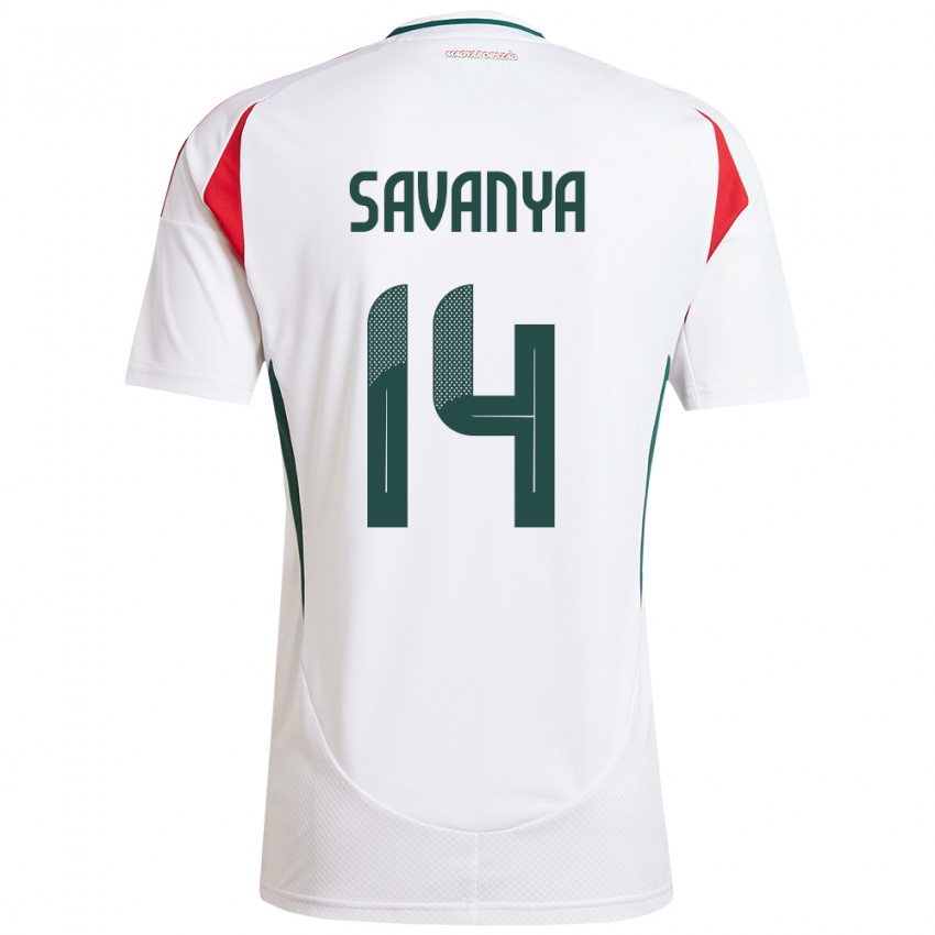 Criança Camisola Hungria Csilla Savanya #14 Branco Alternativa 24-26 Camisa Brasil