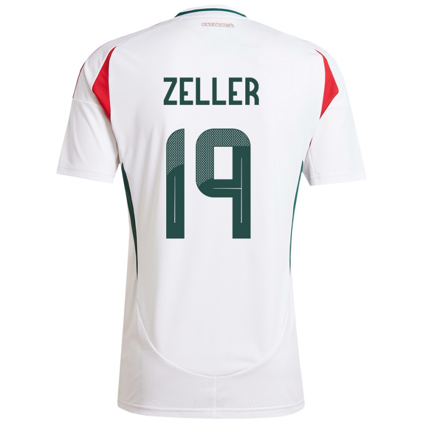 Criança Camisola Hungria Dóra Zeller #19 Branco Alternativa 24-26 Camisa Brasil