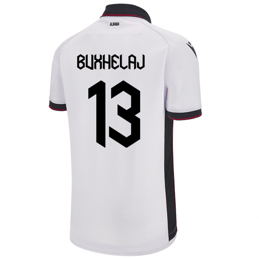 Criança Camisola Albânia Paulo Buxhelaj #13 Branco Alternativa 24-26 Camisa Brasil