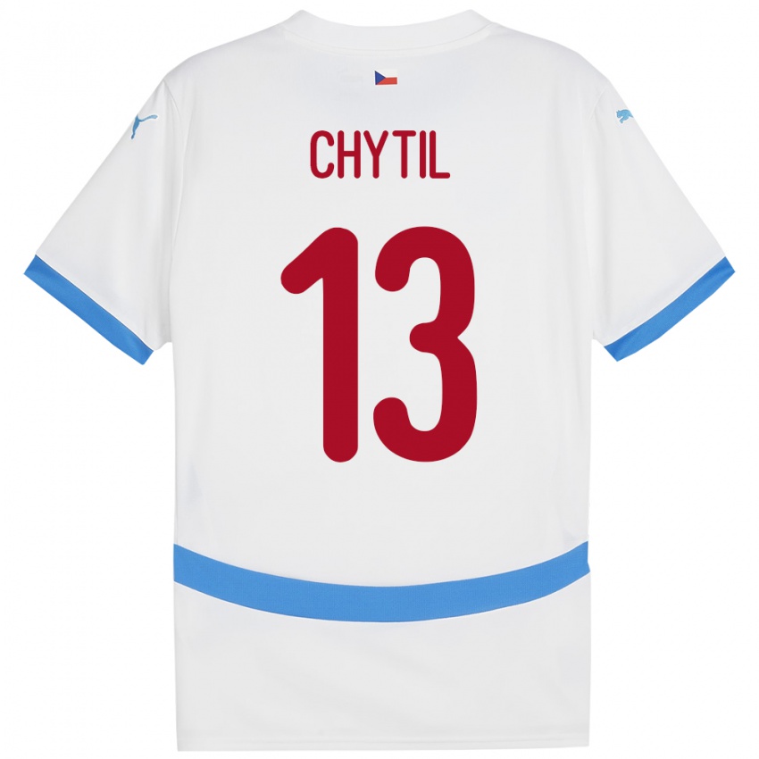 Criança Camisola República Checa Mojmir Chytil #13 Branco Alternativa 24-26 Camisa Brasil