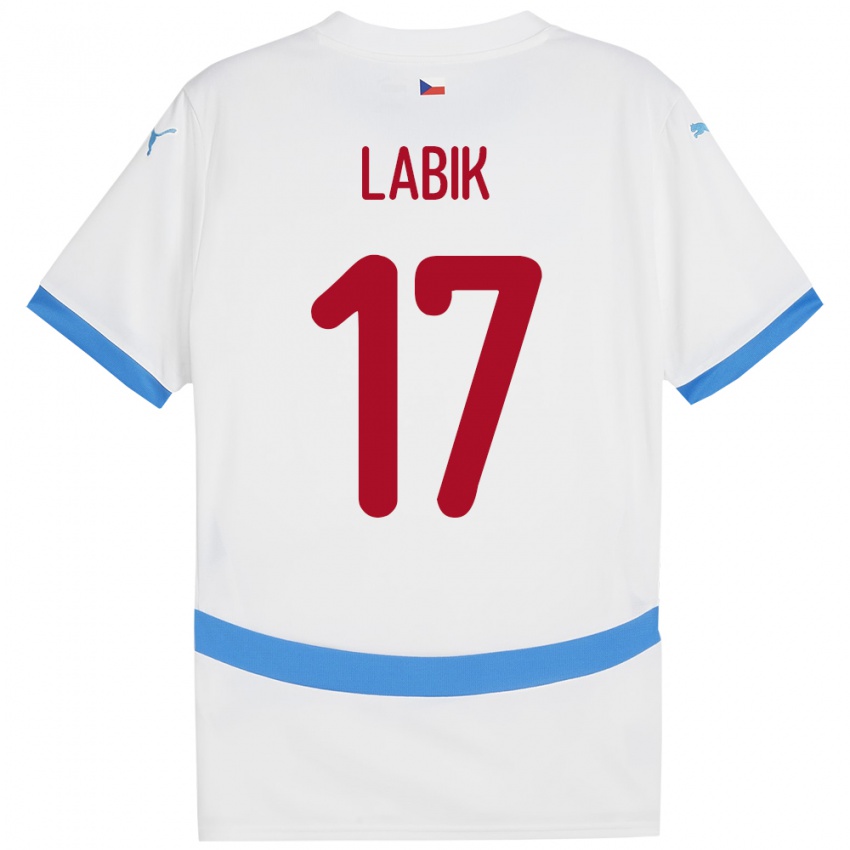 Criança Camisola República Checa Albert Labik #17 Branco Alternativa 24-26 Camisa Brasil