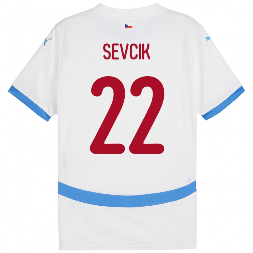 Criança Camisola República Checa Michal Sevcik #22 Branco Alternativa 24-26 Camisa Brasil