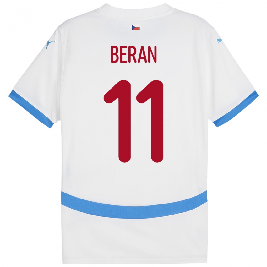 Criança Camisola República Checa Stepan Beran #11 Branco Alternativa 24-26 Camisa Brasil