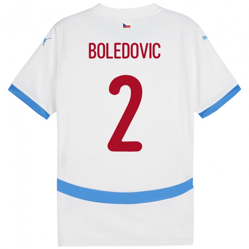 Criança Camisola República Checa Tobias Boledovic #2 Branco Alternativa 24-26 Camisa Brasil