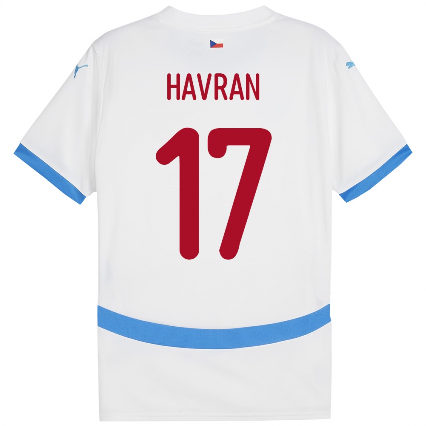 Criança Camisola República Checa Marek Havran #17 Branco Alternativa 24-26 Camisa Brasil