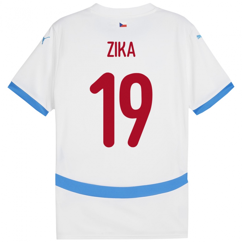 Criança Camisola República Checa Petr Zika #19 Branco Alternativa 24-26 Camisa Brasil