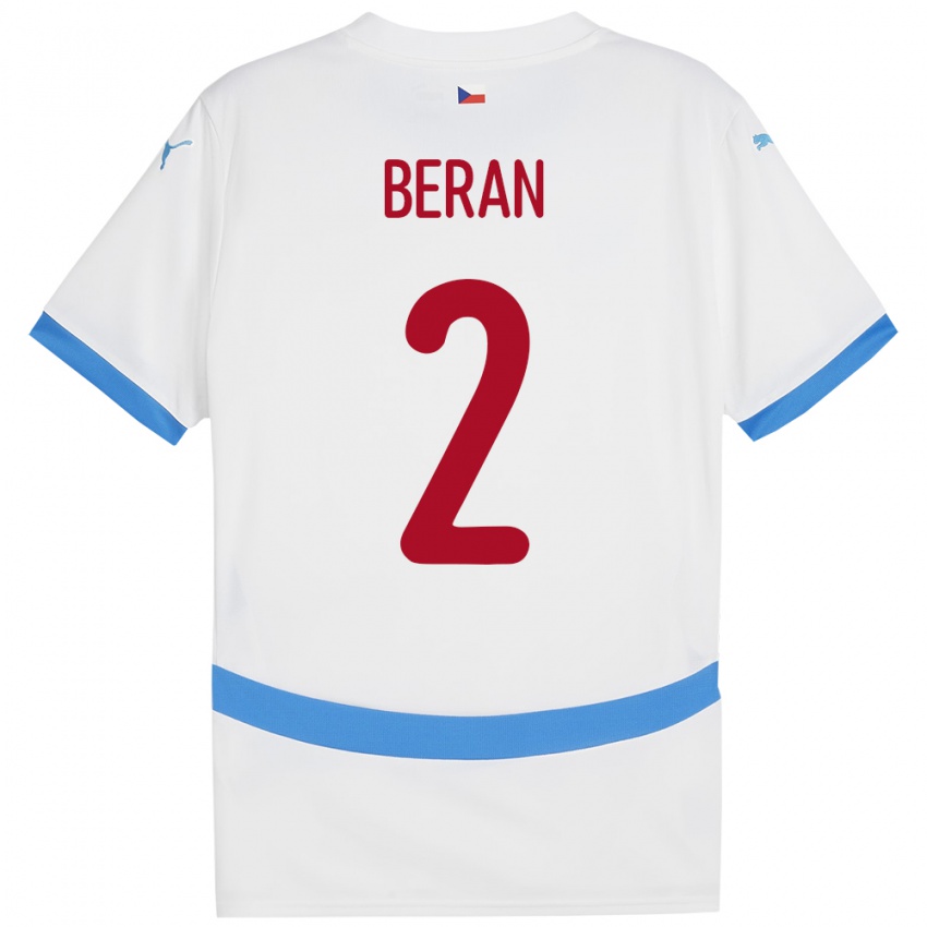 Criança Camisola República Checa Stepan Beran #2 Branco Alternativa 24-26 Camisa Brasil