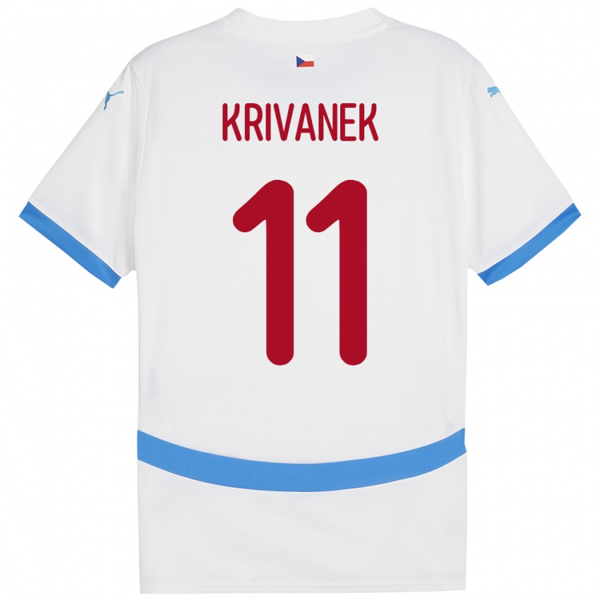 Criança Camisola República Checa Jan Krivanek #11 Branco Alternativa 24-26 Camisa Brasil