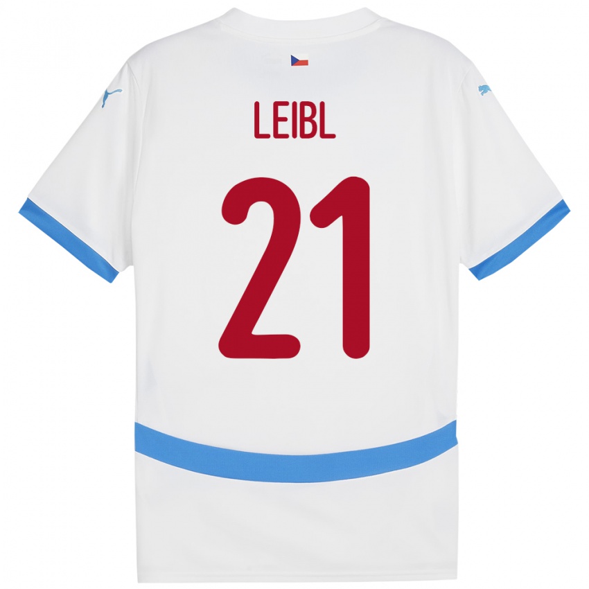 Criança Camisola República Checa Adam Leibl #21 Branco Alternativa 24-26 Camisa Brasil