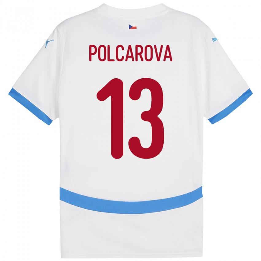 Criança Camisola República Checa Barbora Polcarová #13 Branco Alternativa 24-26 Camisa Brasil