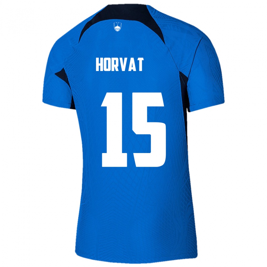 Criança Camisola Eslovênia Tomi Horvat #15 Azul Alternativa 24-26 Camisa Brasil