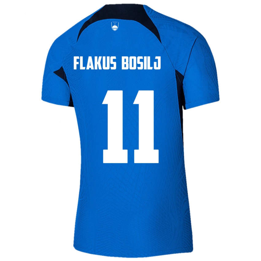 Criança Camisola Eslovênia David Flakus Bosilj #11 Azul Alternativa 24-26 Camisa Brasil