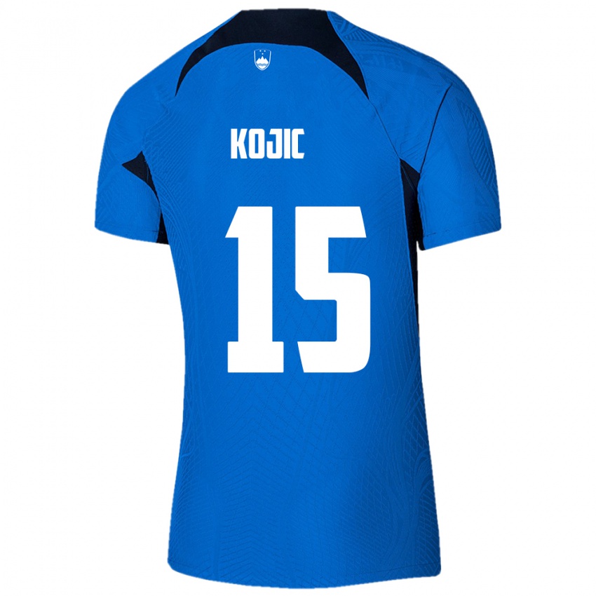 Criança Camisola Eslovênia Dino Kojic #15 Azul Alternativa 24-26 Camisa Brasil