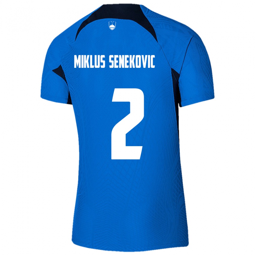 Criança Camisola Eslovênia Gal Miklus Senekovic #2 Azul Alternativa 24-26 Camisa Brasil