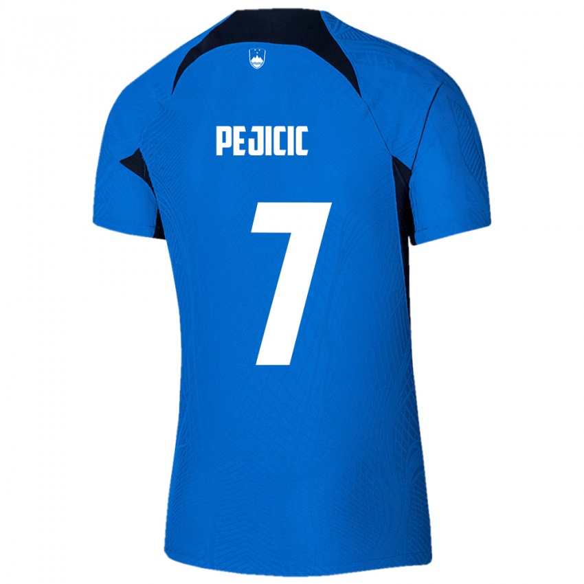 Criança Camisola Eslovênia David Pejičić #7 Azul Alternativa 24-26 Camisa Brasil