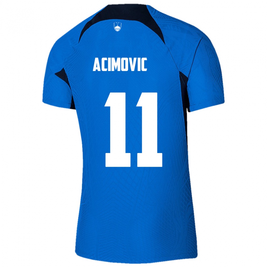 Criança Camisola Eslovênia Mateo Acimovic #11 Azul Alternativa 24-26 Camisa Brasil