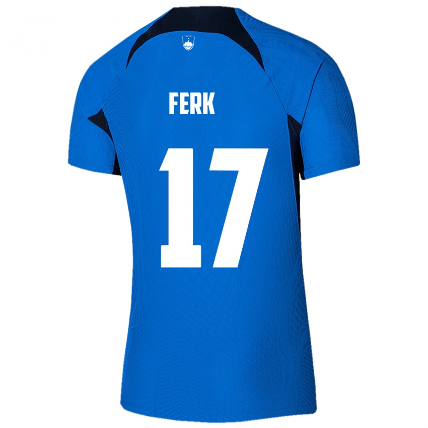 Criança Camisola Eslovênia Matic Ferk #17 Azul Alternativa 24-26 Camisa Brasil