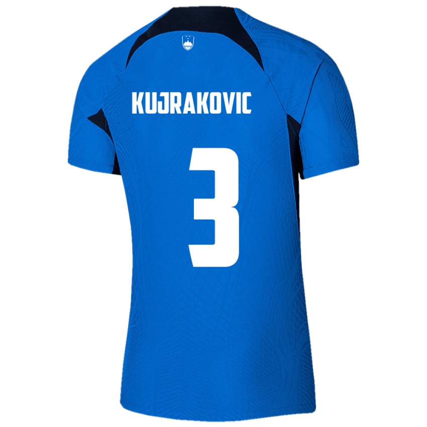 Criança Camisola Eslovênia Minel Kujrakovic #3 Azul Alternativa 24-26 Camisa Brasil