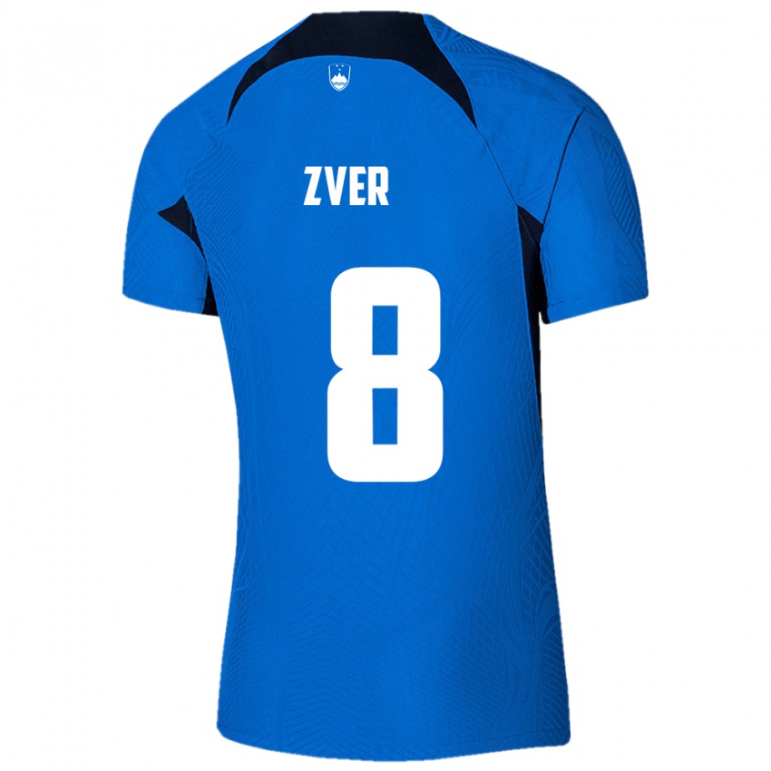 Criança Camisola Eslovênia Mateja Zver #8 Azul Alternativa 24-26 Camisa Brasil