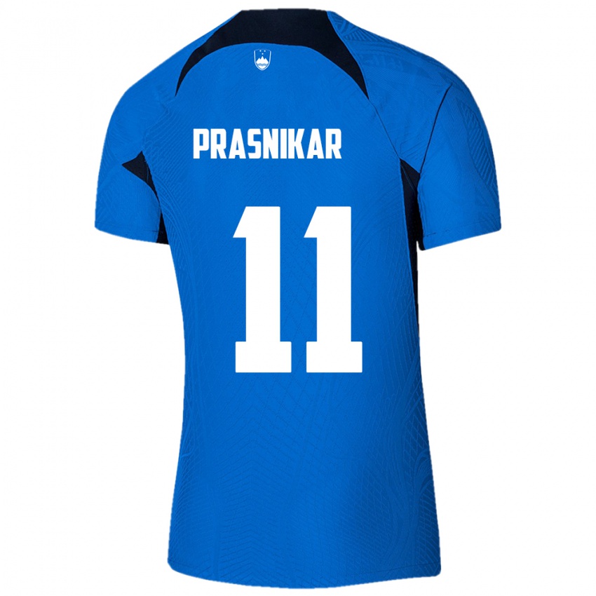 Criança Camisola Eslovênia Lara Prašnikar #11 Azul Alternativa 24-26 Camisa Brasil