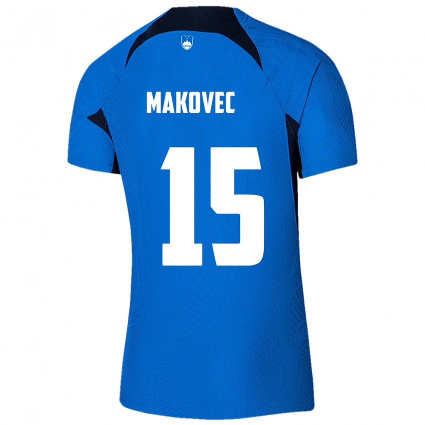 Criança Camisola Eslovênia Sara Makovec #15 Azul Alternativa 24-26 Camisa Brasil