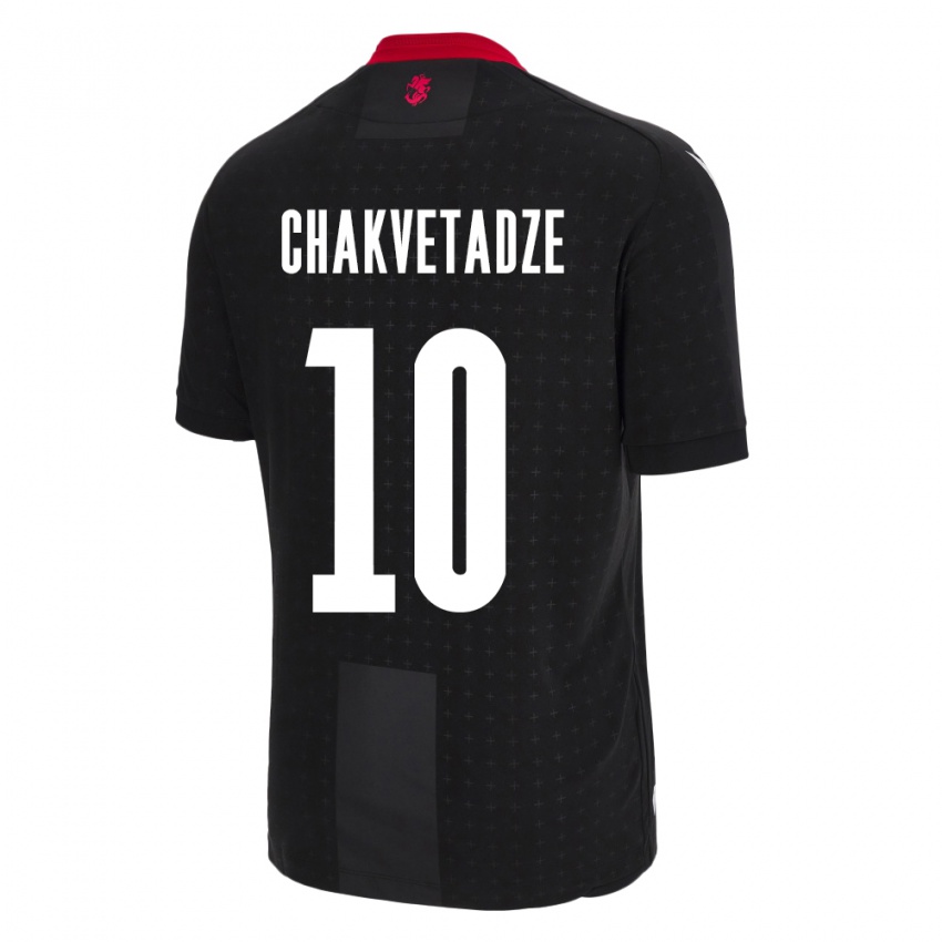 Criança Camisola Geórgia Giorgi Chakvetadze #10 Preto Alternativa 24-26 Camisa Brasil